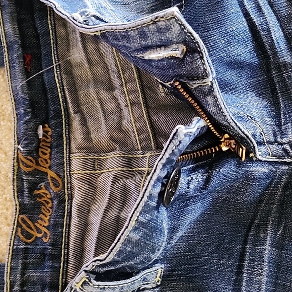 Guess Bootcut Rhinestone Like New Jeans Size 28 - Picture 3 of 13